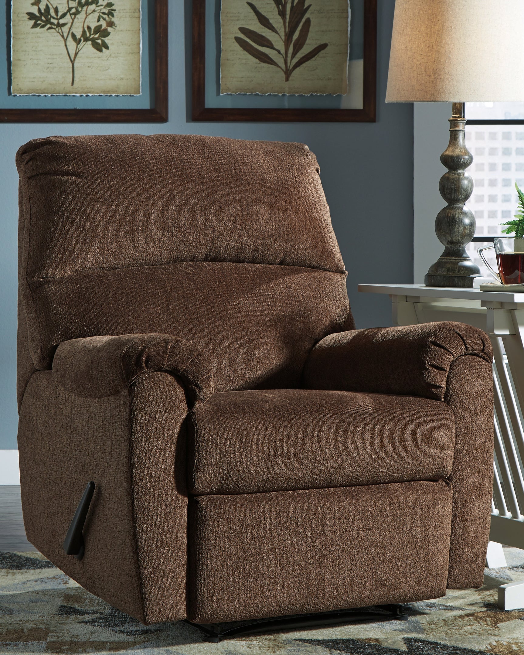 Sam's Furniture - Ashley Furniture - Nerviano Living Room - Zero Wall Recliner / Chocolate - 1080229