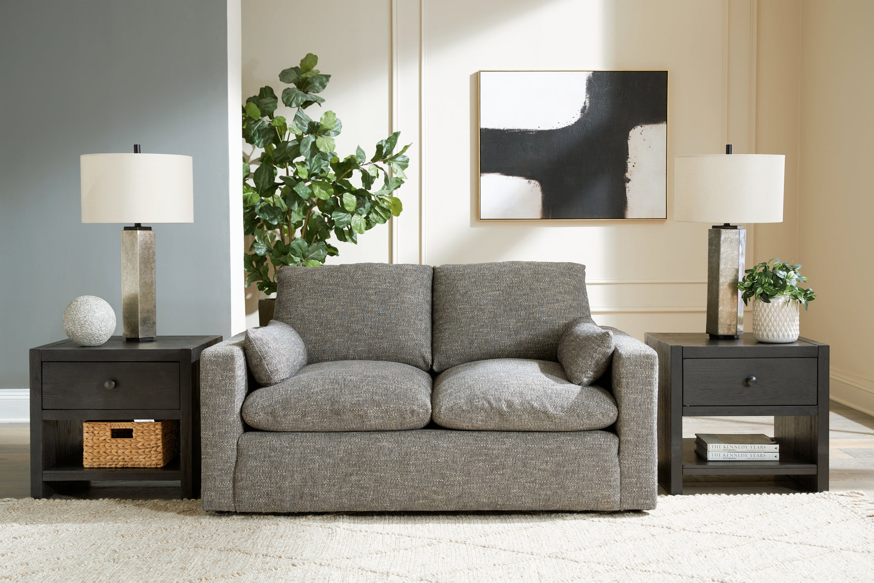 Sam's Furniture - Ashley Furniture - Dramatic Living Room - Loveseat / Granite - 1170235