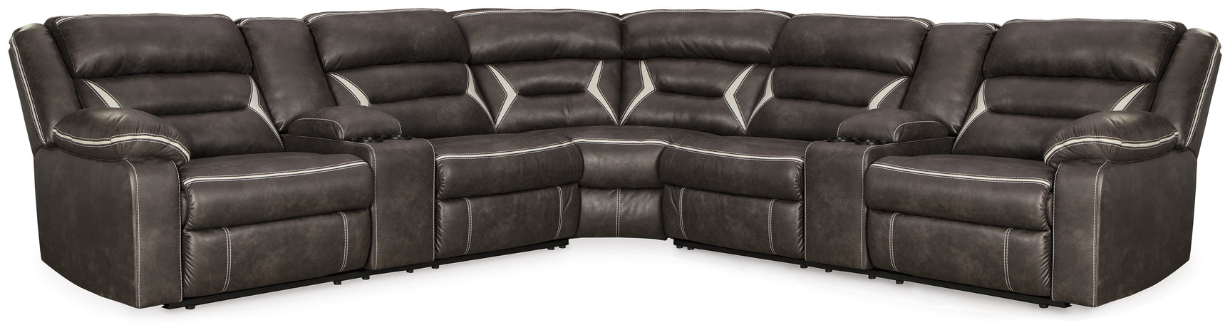 Sam's Furniture - Ashley Furniture - Kincord Sectional - 3-Piece Power Reclining Sectional / Midnight - 13104S5