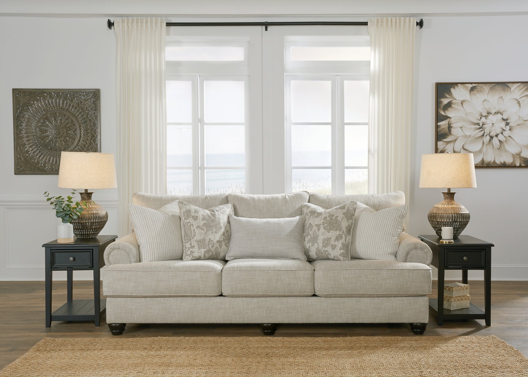 Sam's Furniture - Ashley Furniture - Asanti Living Room - Sofa / Fog - 1320138