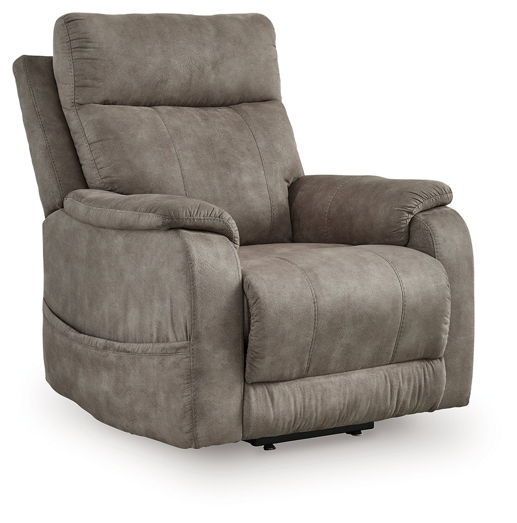 Sam's Furniture - Ashley Furniture - Crestmeade Living Room - Power Lift Recliner / Fossil - 1350312