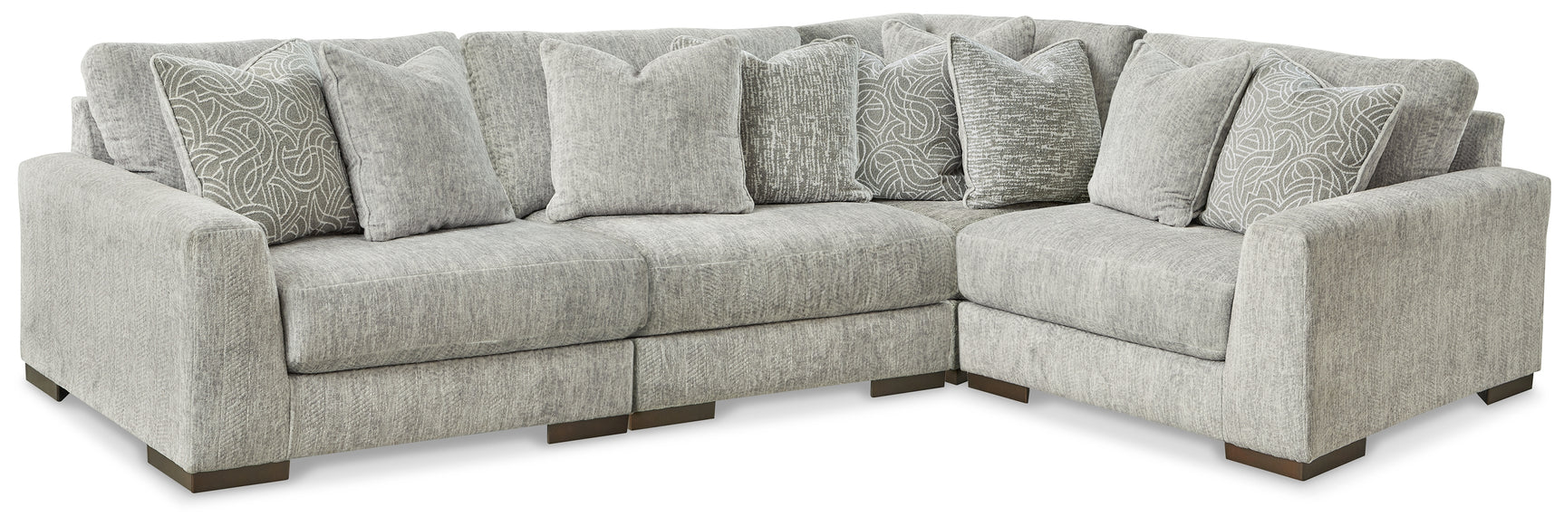 Sam's Furniture - Ashley Furniture - Regent Park Sectional - RAF 4-Piece Sectional / Pewter - 14404S2