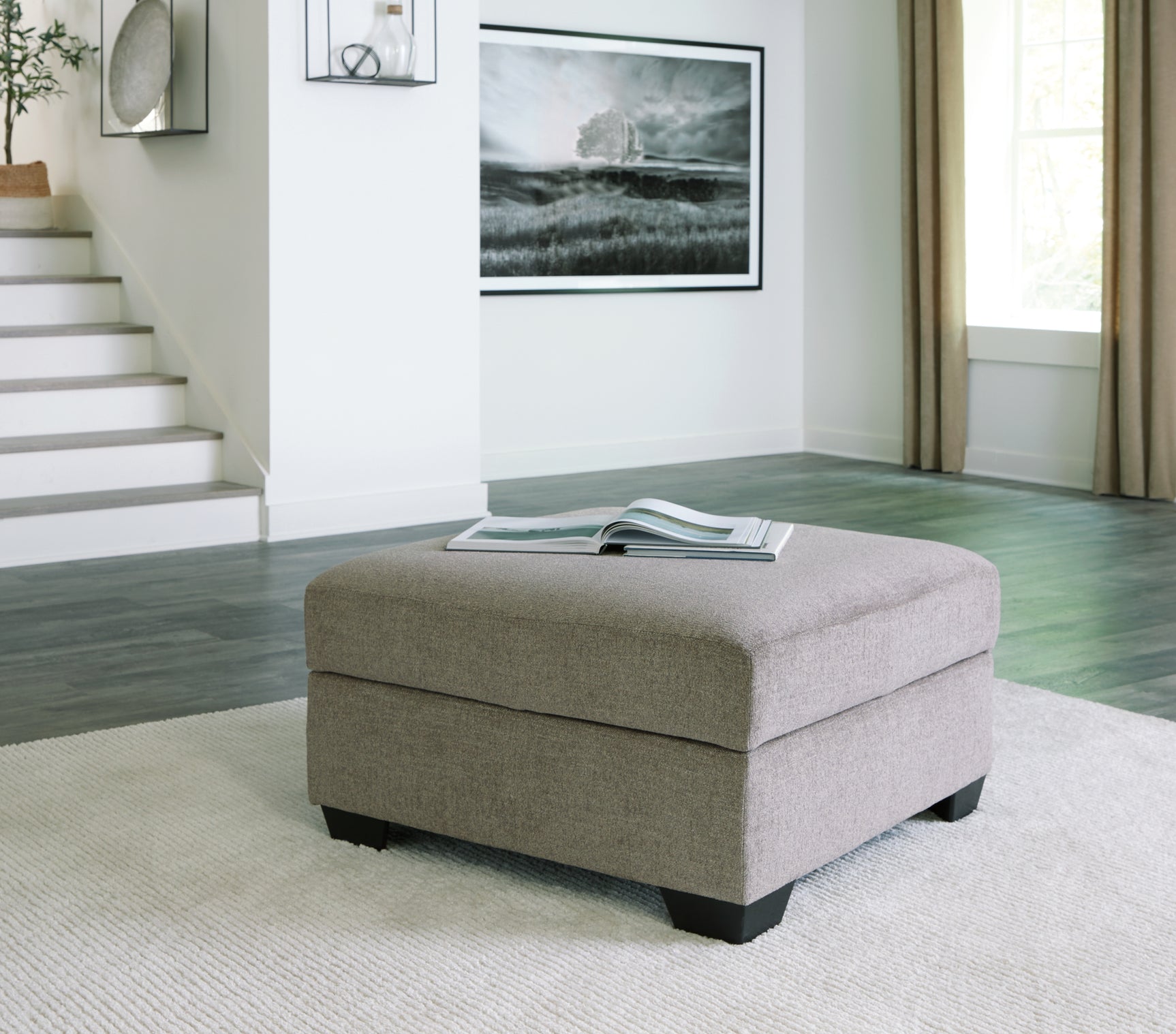 Sam's Furniture - Ashley Furniture - Creswell Living Room - Ottoman With Storage / Stone - 1530511