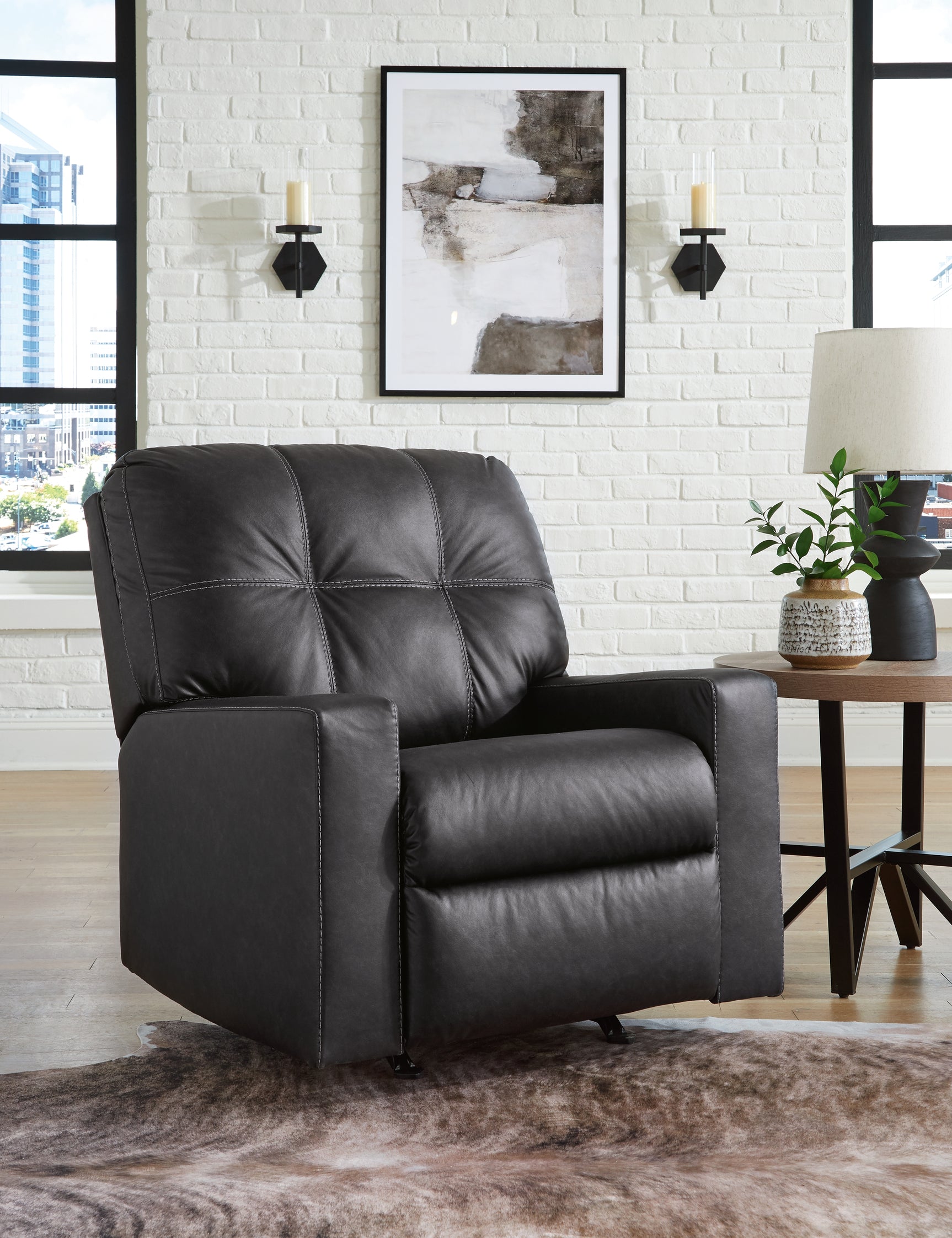 Sam's Furniture - Ashley Furniture - Barlin Mills Living Room - Rocker Recliner / Carbon - 1700425