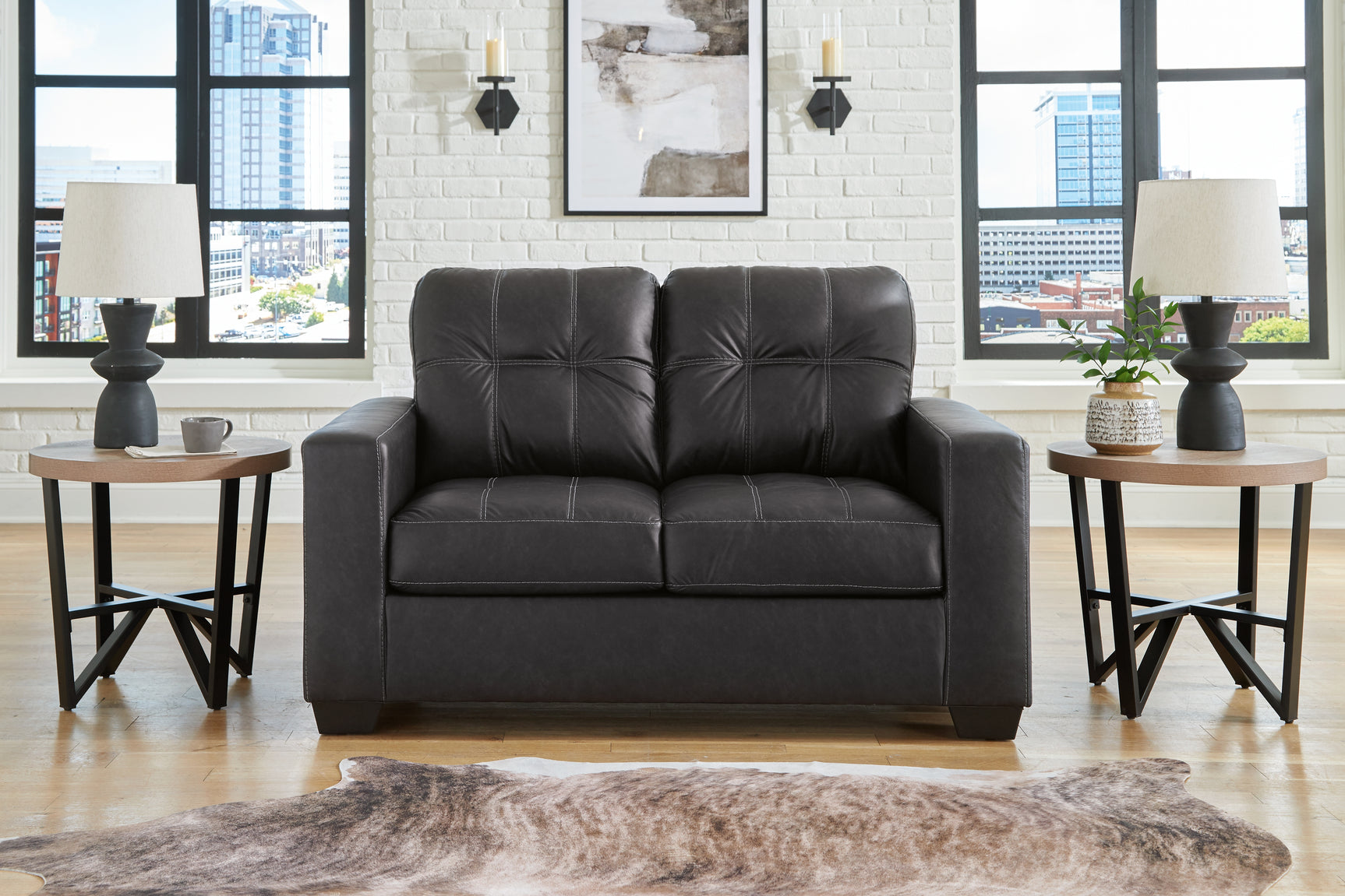 Sam's Furniture - Ashley Furniture - Barlin Mills Living Room - Loveseat / Carbon - 1700435