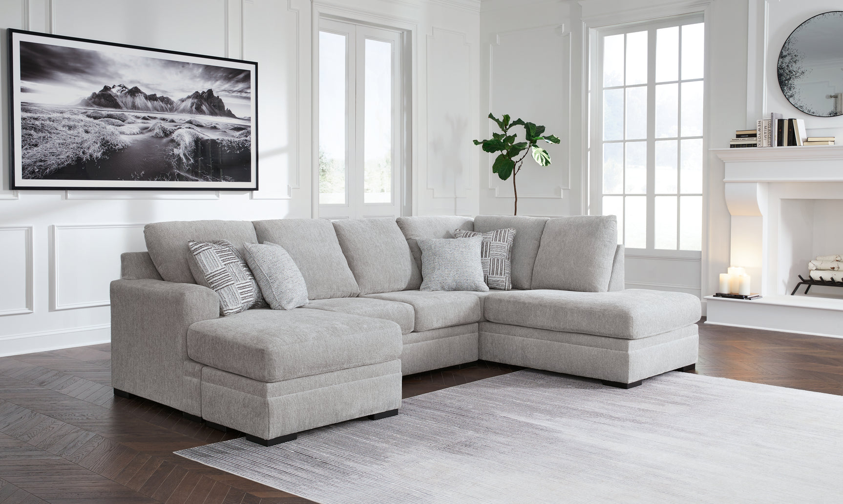Sam's Furniture - Ashley Furniture - Gabyleigh Sectional - LAF 2-Piece Sectional with Chaise / Nickel - 20904S1