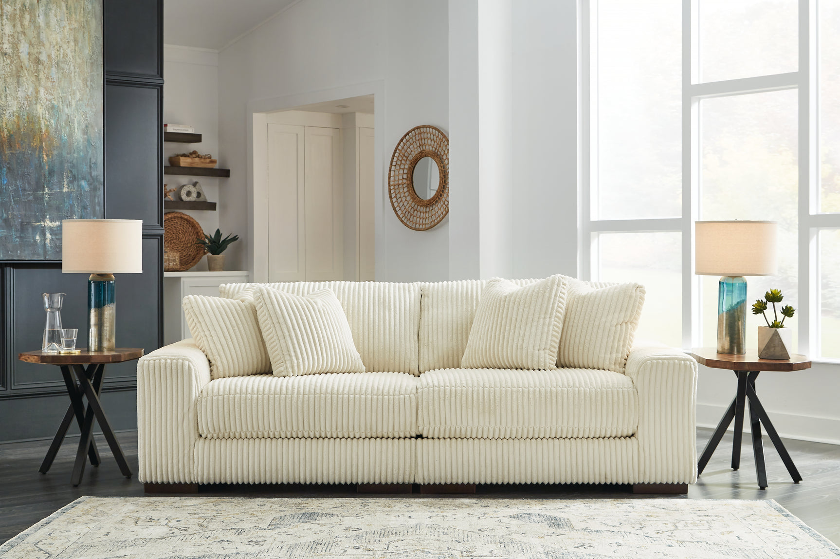 Sam's Furniture - Ashley Furniture - Lindyn Sectional - RAF 6-Piece Sectional / Ivory - 21104S20