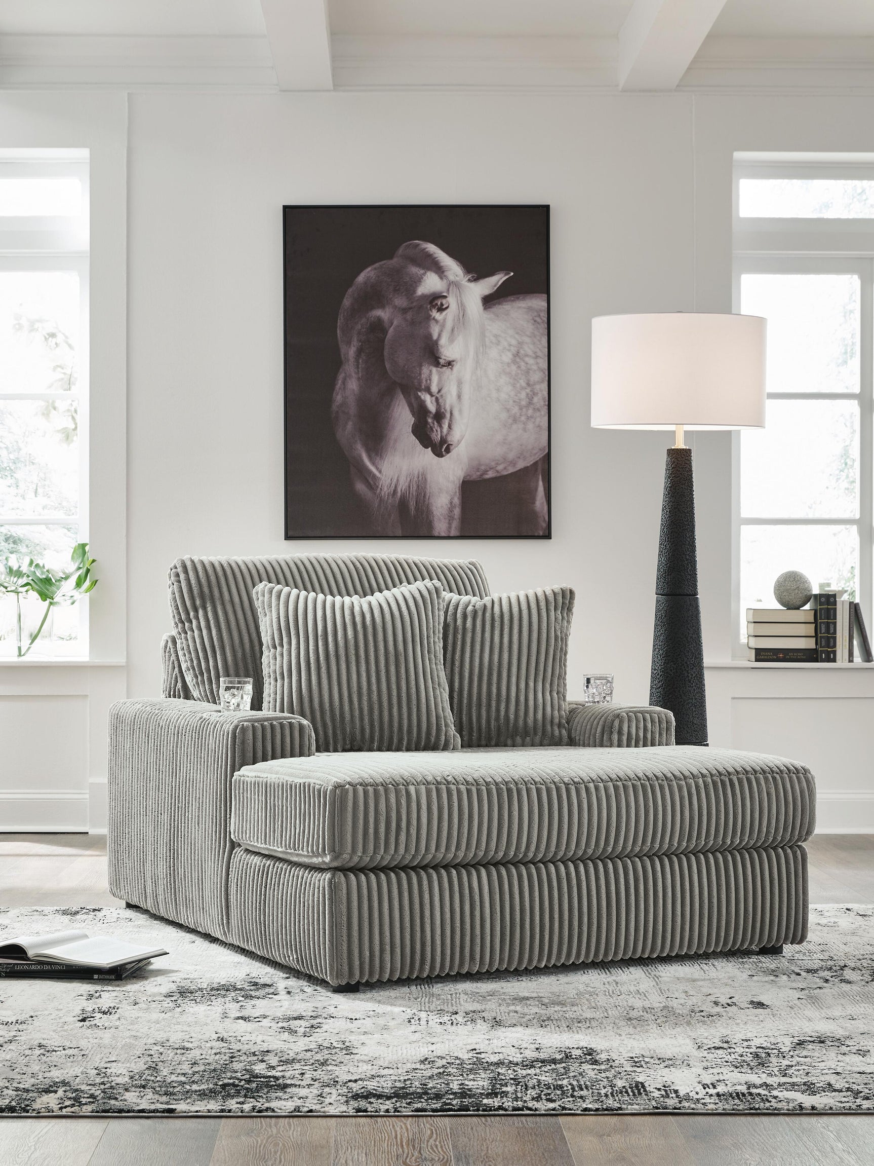 Sam's Furniture - Ashley Furniture - Lindyn Living Room - Chaise / Fog - 2110515
