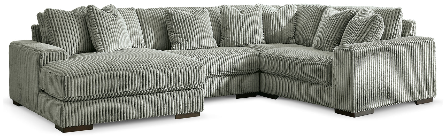 Sam's Furniture - Ashley Furniture - Lindyn Sectional - RAF 4-Piece Sectional with Chaise / Fog - 21105S17