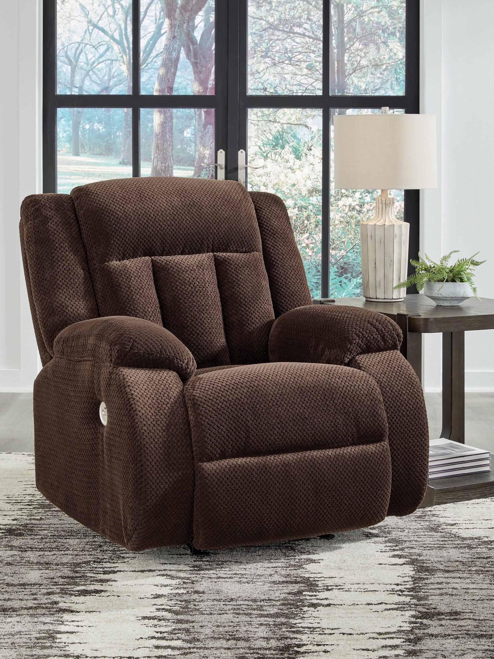 Sam's Furniture - Ashley Furniture - Observation Living Room - Power Rocker Recliner / Chocolate - PC2140698