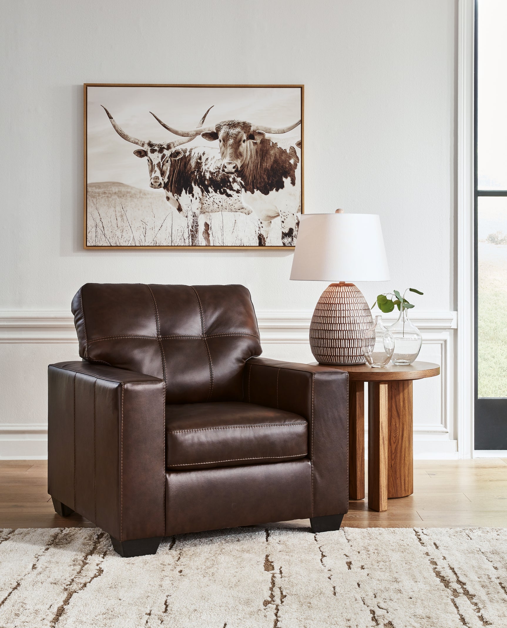Sam's Furniture - Ashley Furniture - Santorine Living Room - Chair / Dark Brown - 2170620