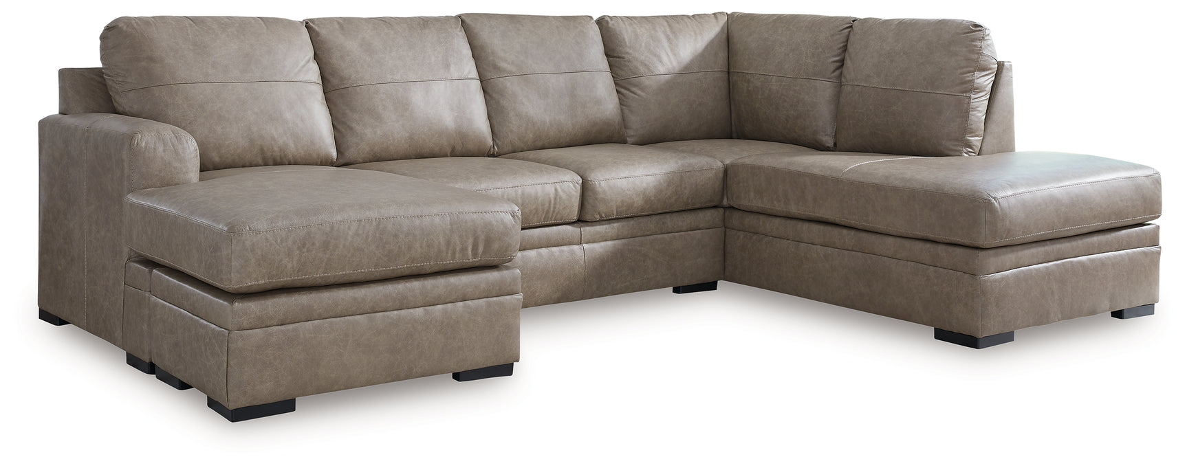 Sam's Furniture - Ashley Furniture - Amuleto Sectional - RAF 2-Piece Sectional with Chaise / Desert - 22405S2