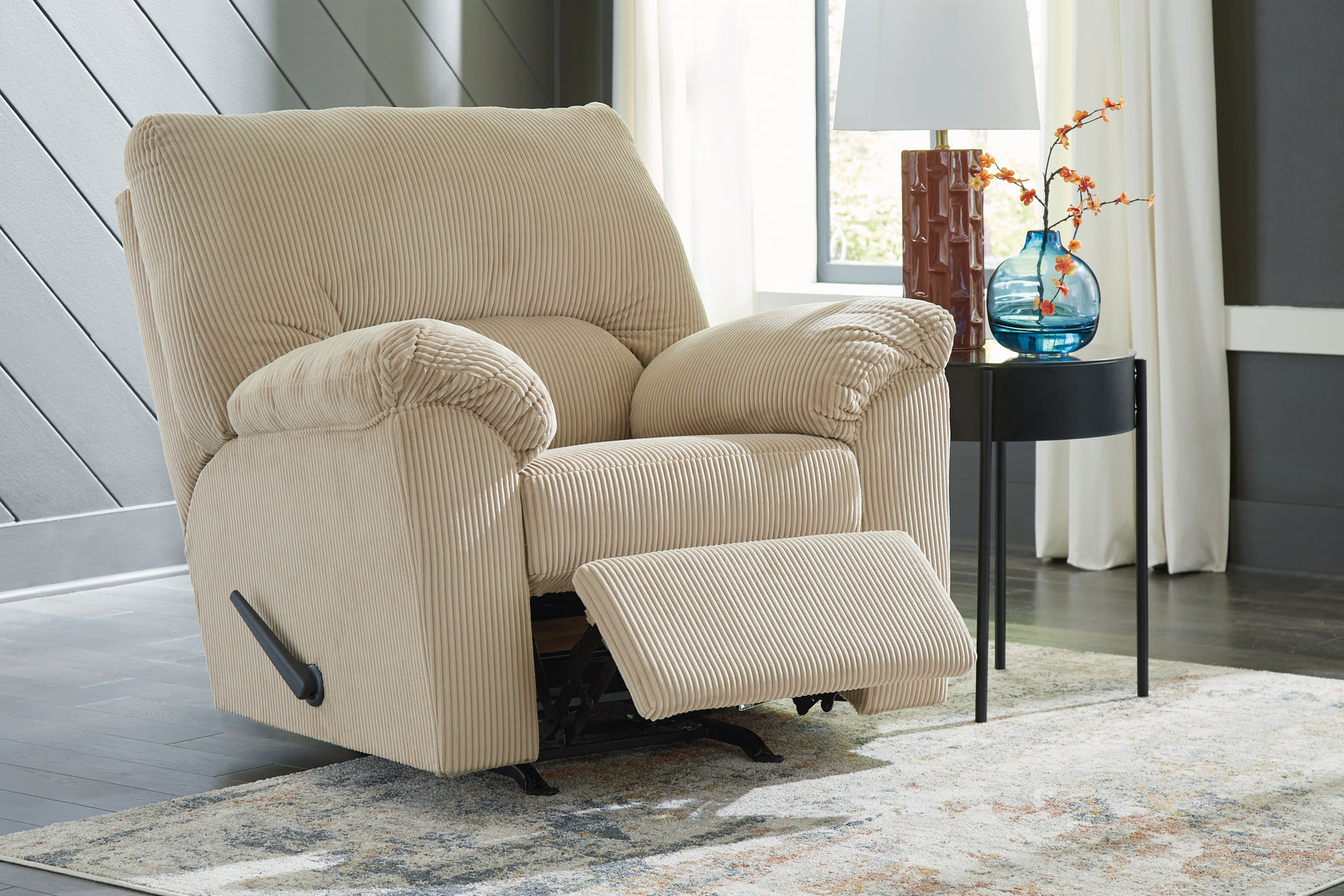 Sam's Furniture - Ashley Furniture - SimpleJoy Living Room - Rocker Recliner / Sand - 2420325