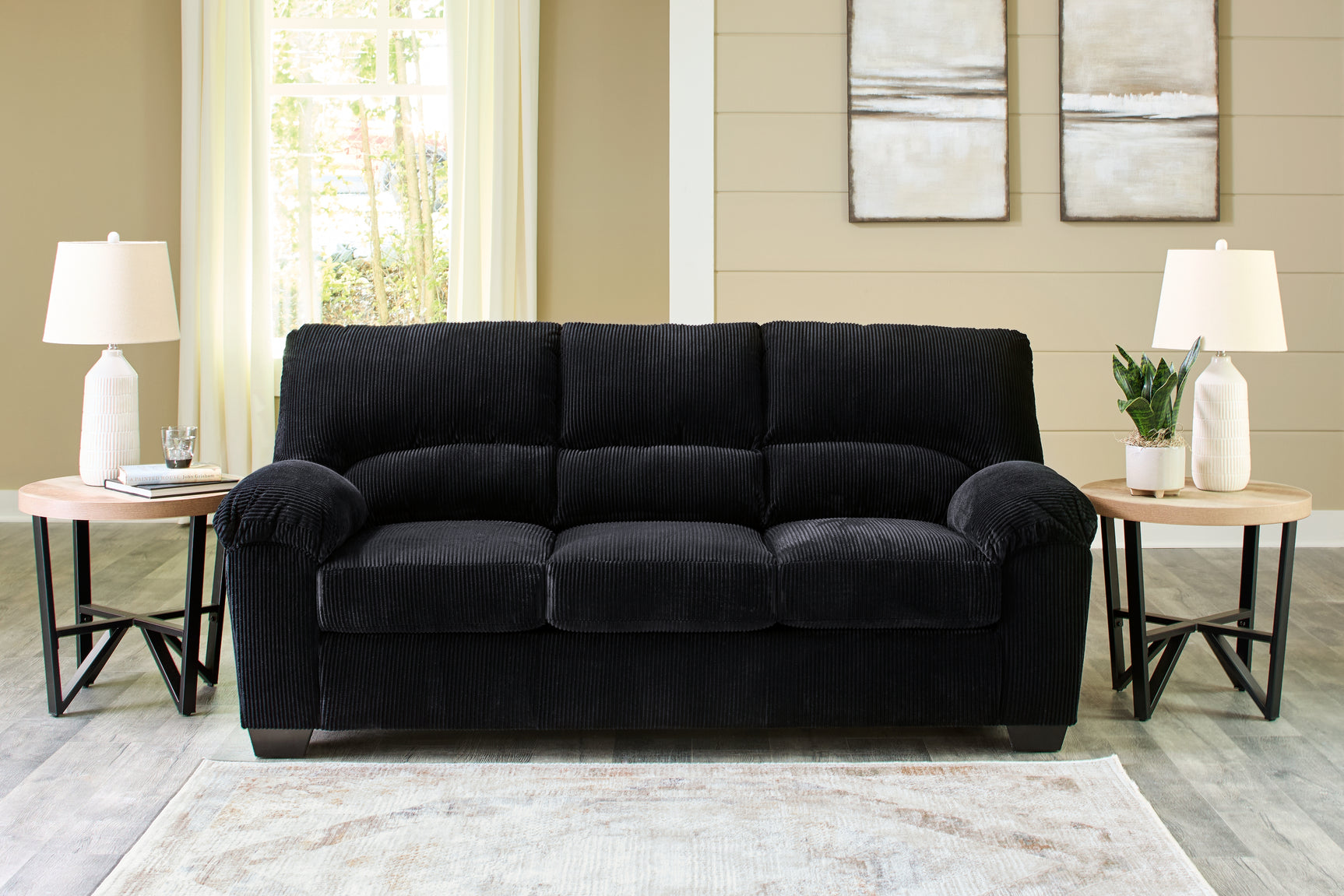 Sam's Furniture - Ashley Furniture - SimpleJoy Living Room - Sofa / Onyx - 2420438