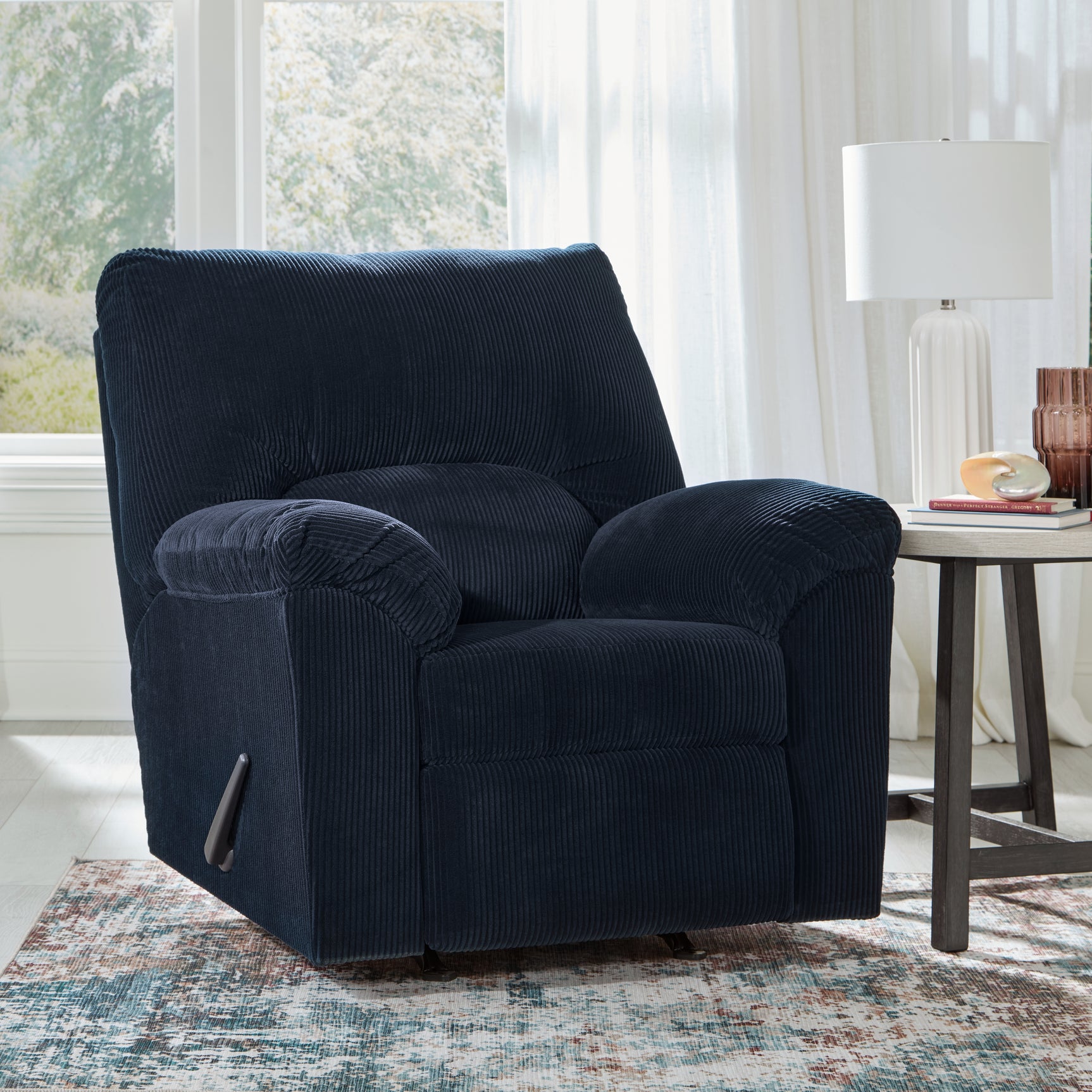 Sam's Furniture - Ashley Furniture - SimpleJoy Living Room - Rocker Recliner / Navy - 2420525