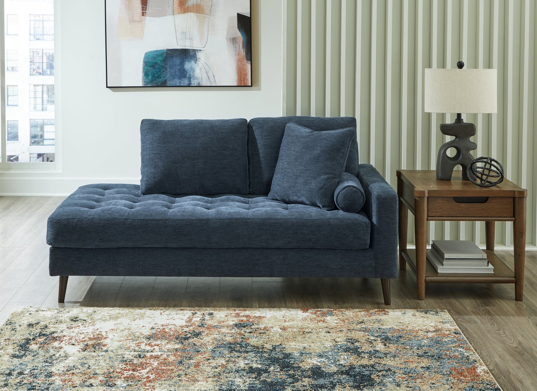 Sam's Furniture - Ashley Furniture - Bixler Living Room - RAF Corner Chaise / Navy - 2610617