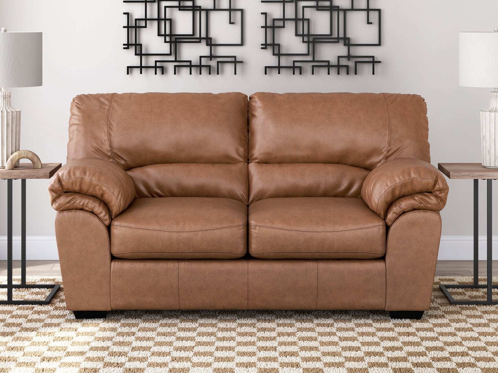 Sam's Furniture - Ashley Furniture - WillowBend Living Room - Loveseat / Caramel - PC2770435