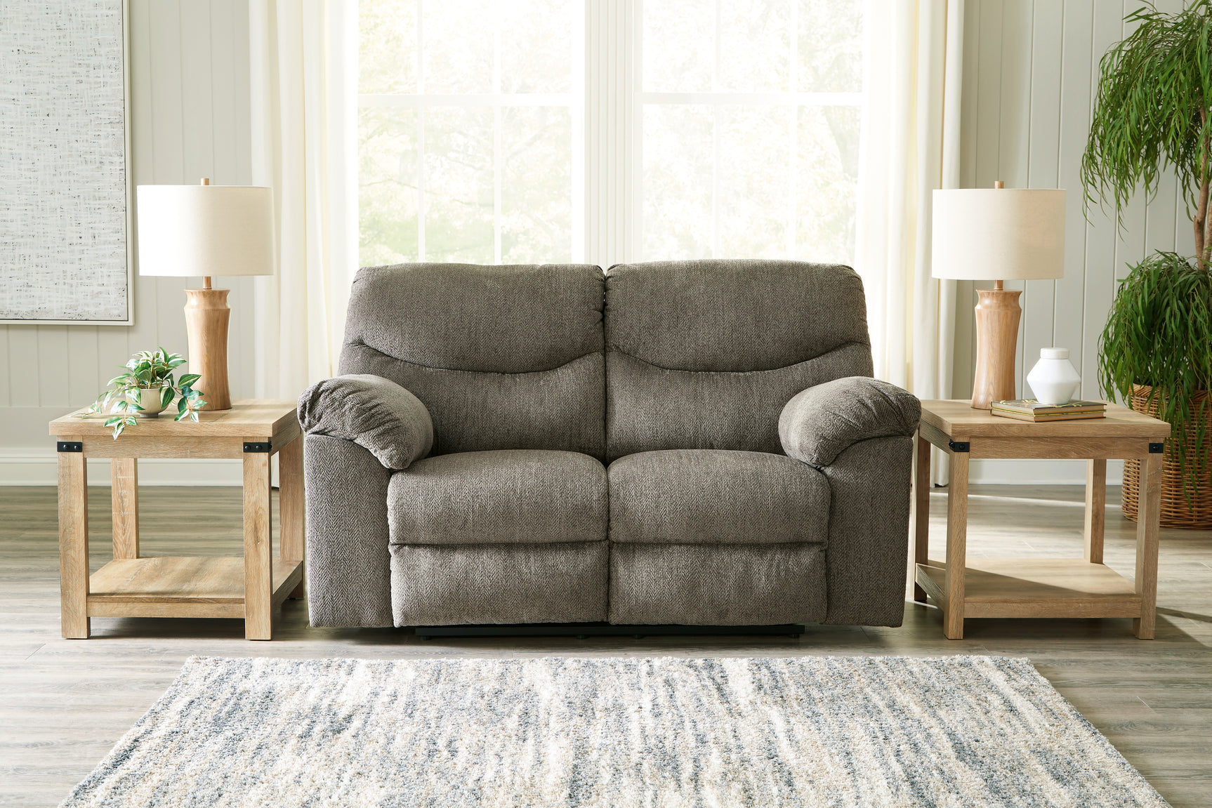Sam's Furniture - Ashley Furniture - Alphons Living Room - Reclining Loveseat / Putty - 2820186