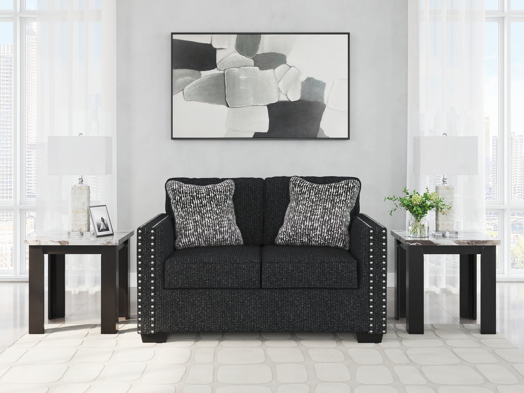 Sam's Furniture - Ashley Furniture - Jasmine Peaks Living Room - Loveseat / Coal - 2890435