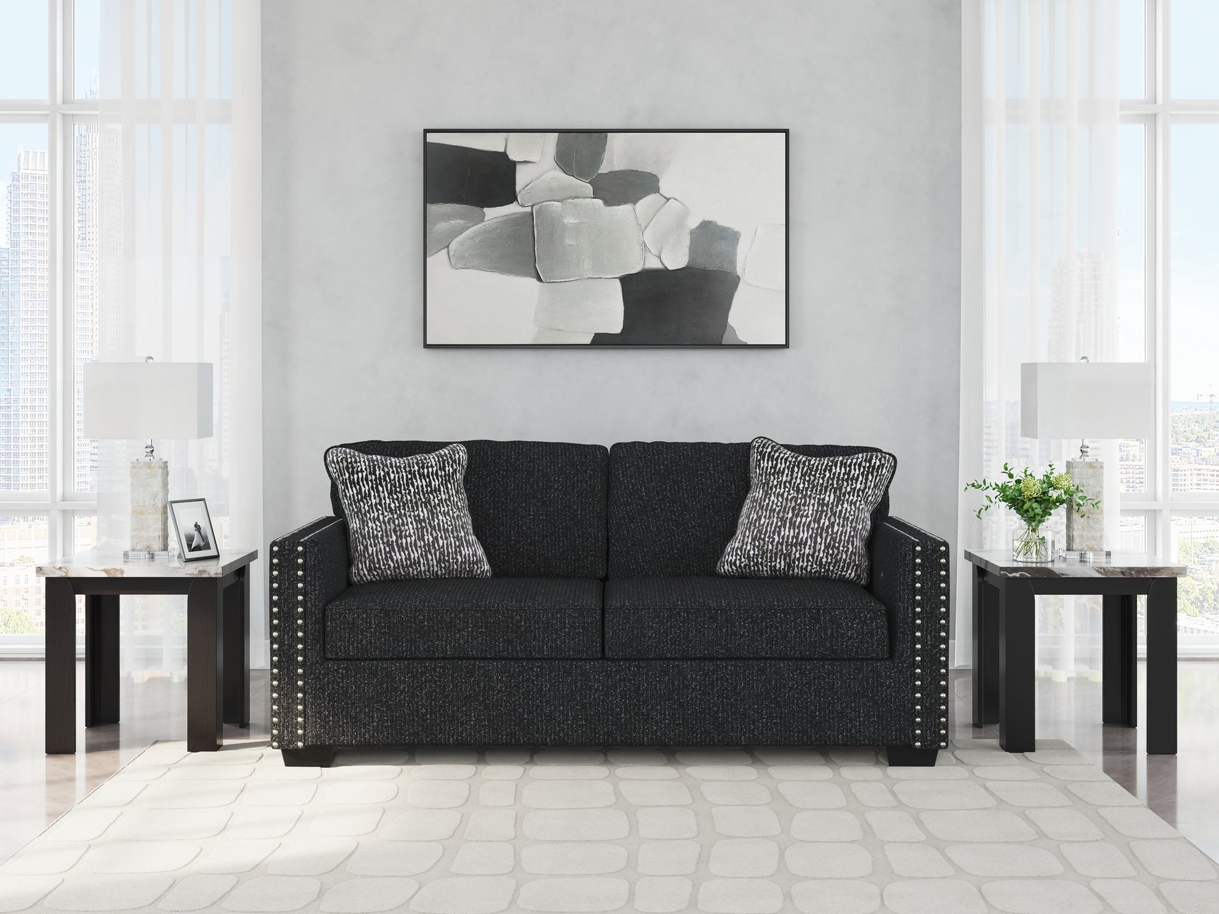 Sam's Furniture - Ashley Furniture - Jasmine Peaks Living Room - Sofa / Coal - 2890438