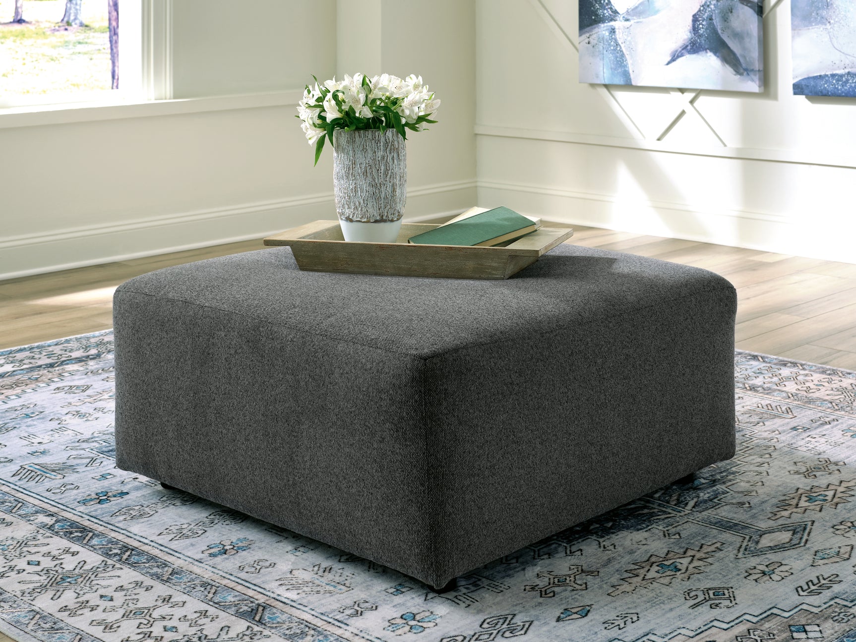 Sam's Furniture - Ashley Furniture - Edenfield Living Room - Oversized Accent Ottoman / Charcoal - 2900308