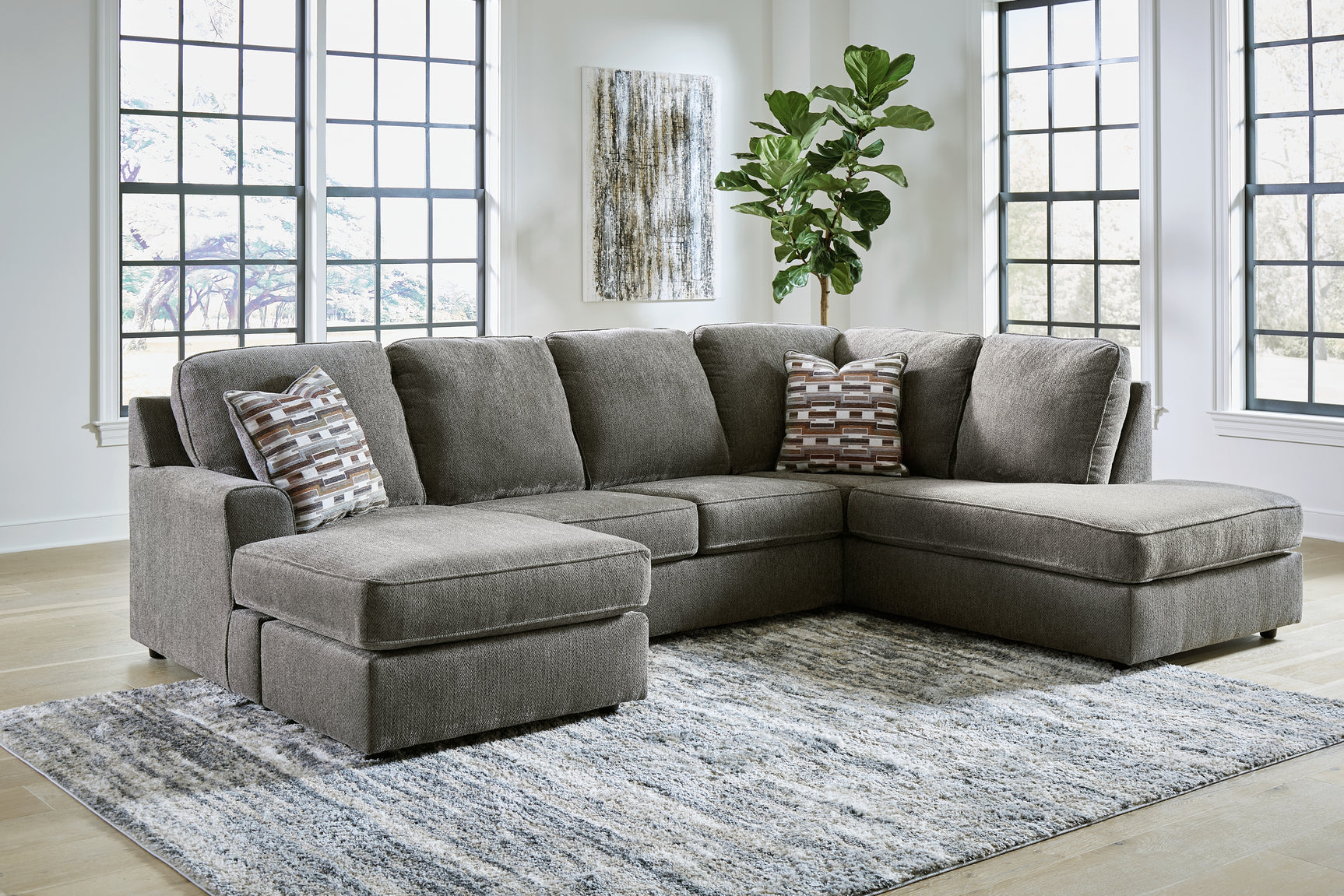 Sam's Furniture - Ashley Furniture - O'Phannon Sectional - LAF 2-Piece Sectional with Chaise / Putty - 29402S1