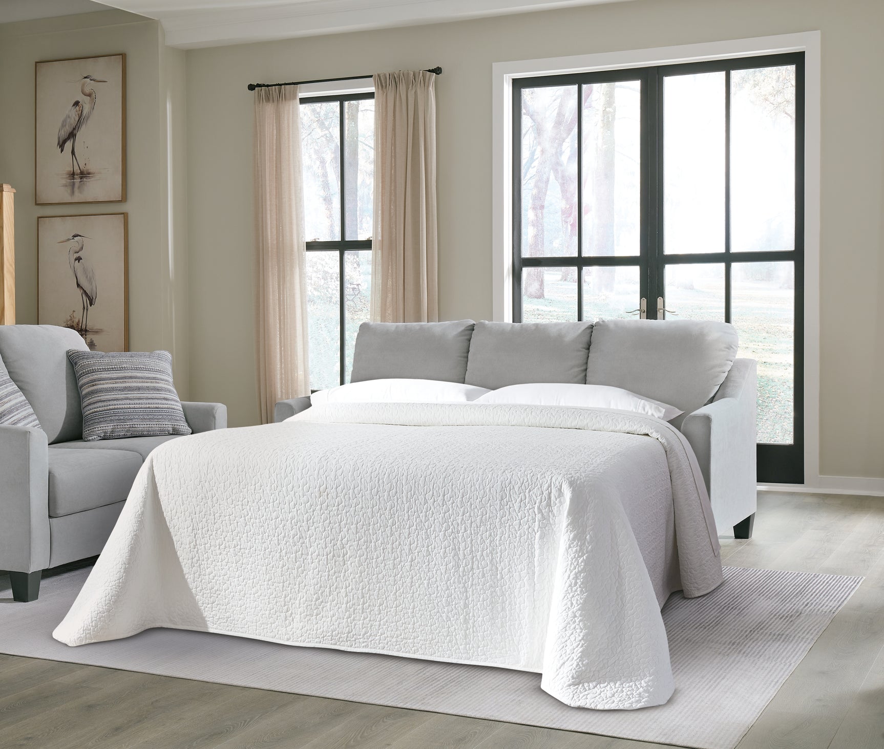 Sam's Furniture - Ashley Furniture - Adlai Living Room - Queen Sofa Sleeper / Shadow - 3010339