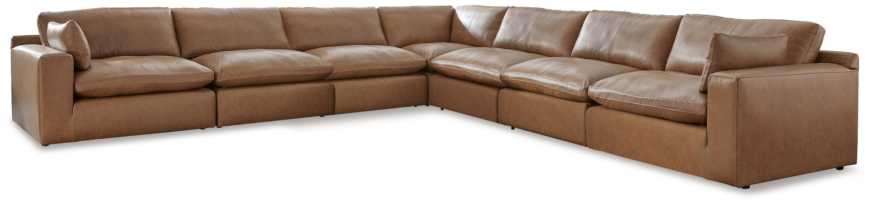 Sam's Furniture - Ashley Furniture - Emilia Sectional - RAF 7-Piece Sectional / Caramel - 30901S6