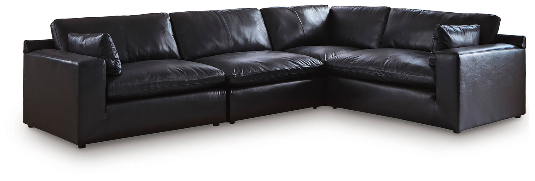 Sam's Furniture - Ashley Furniture - Emilia Sectional - RAF 4-Piece Sectional / Black - 30902S3