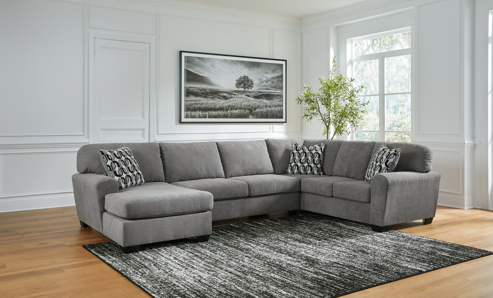 Sam's Furniture - Ashley Furniture - Birkdale Court Sectional - RAF 3-Piece Sectional with Chaise / Gray - 32402S1