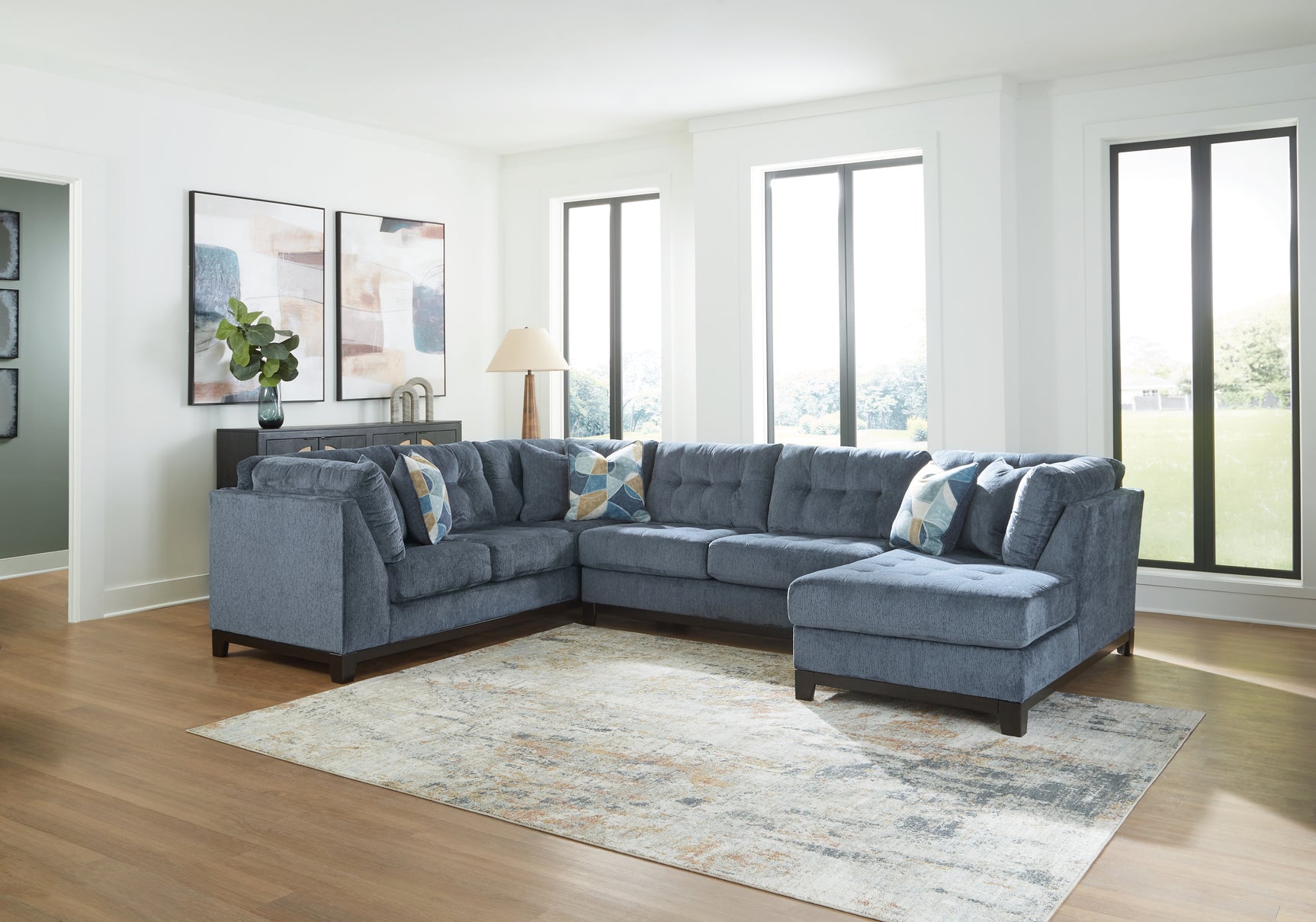Sam's Furniture - Ashley Furniture - Maxon Place Sectional - 3-Piece Sectional with Chaise / Navy - 33003S2