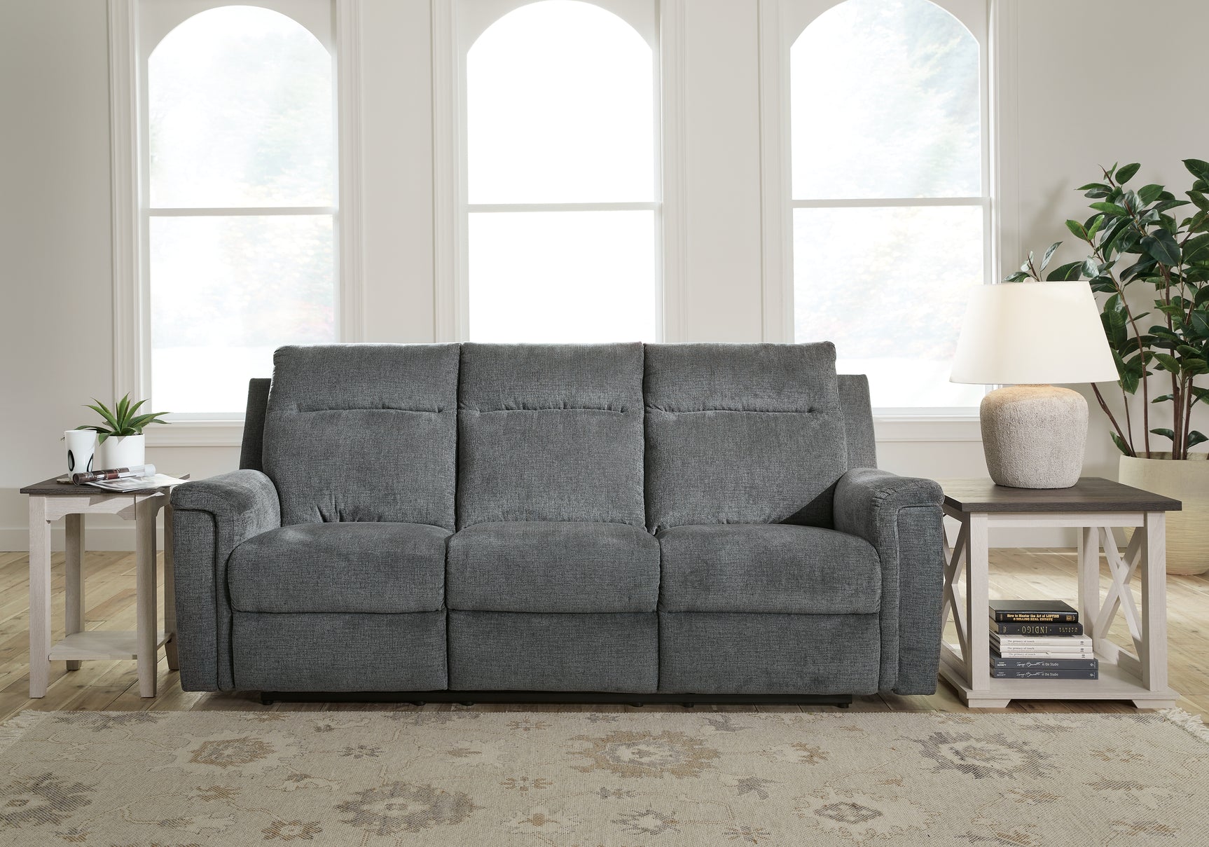 Sam's Furniture - Ashley Furniture - Barnsana Living Room - Reclining Power Sofa / Gravel - 3320287