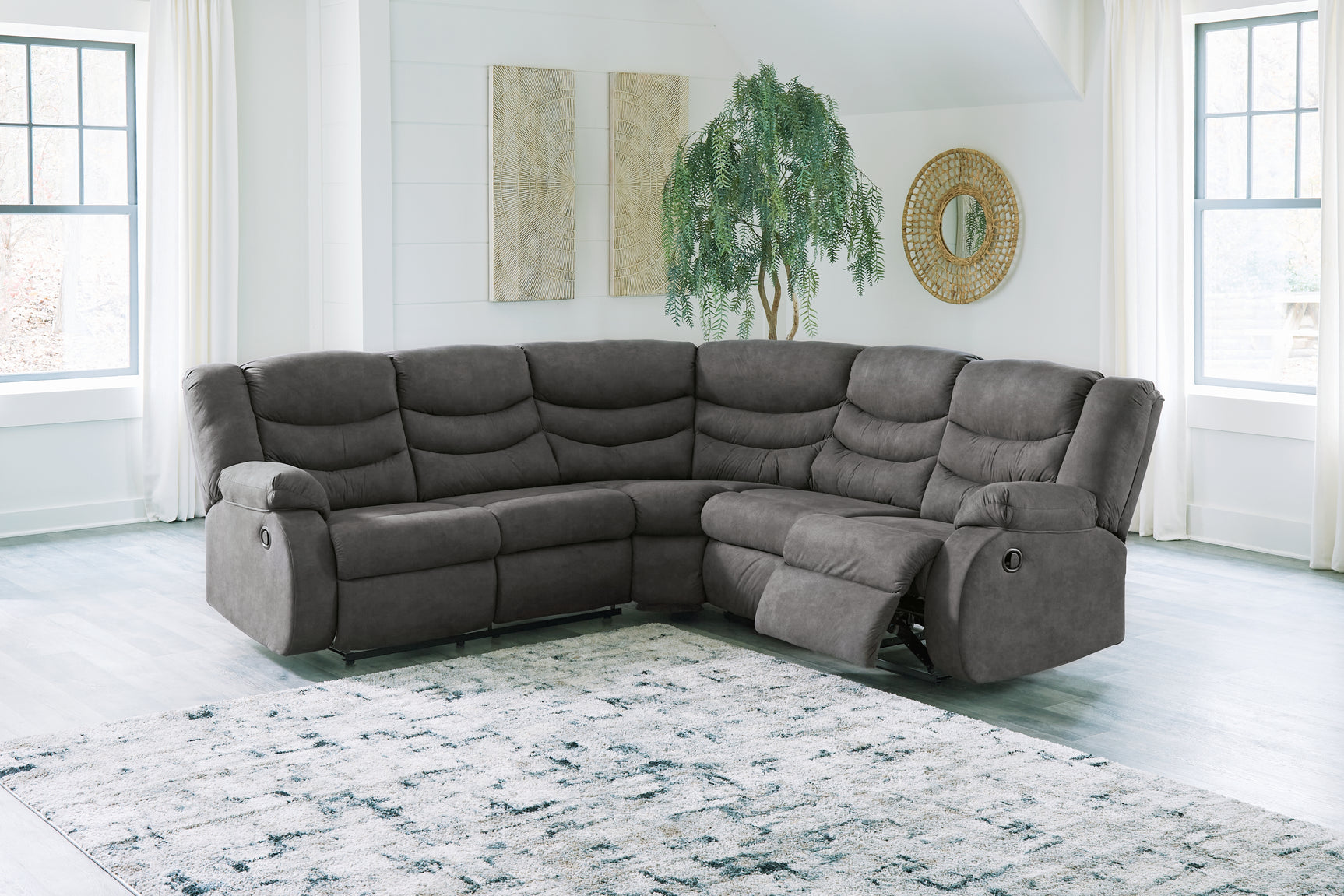 Sam's Furniture - Ashley Furniture - Partymate Sectional - 2-Piece Reclining Sectional / Slate - 36903S2