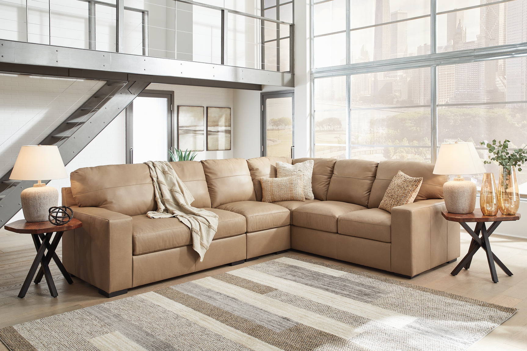 Sam's Furniture - Ashley Furniture - Bandon Sectional - RAF 3-Piece Sectional / Toffee - 38006S4