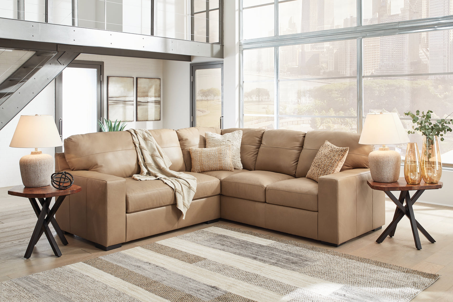 Sam's Furniture - Ashley Furniture - Bandon Sectional - RAF 3-Piece Sectional / Toffee - 38006S4