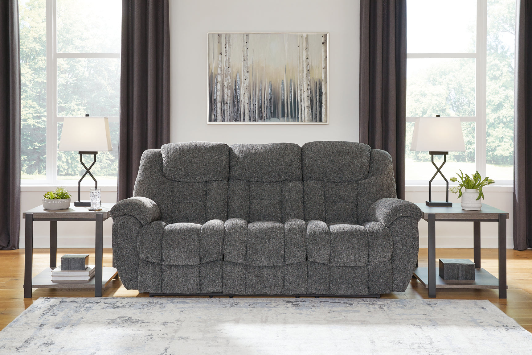 Sam's Furniture - Ashley Furniture - Foreside Living Room - Reclining Sofa / Charcoal - 3810488