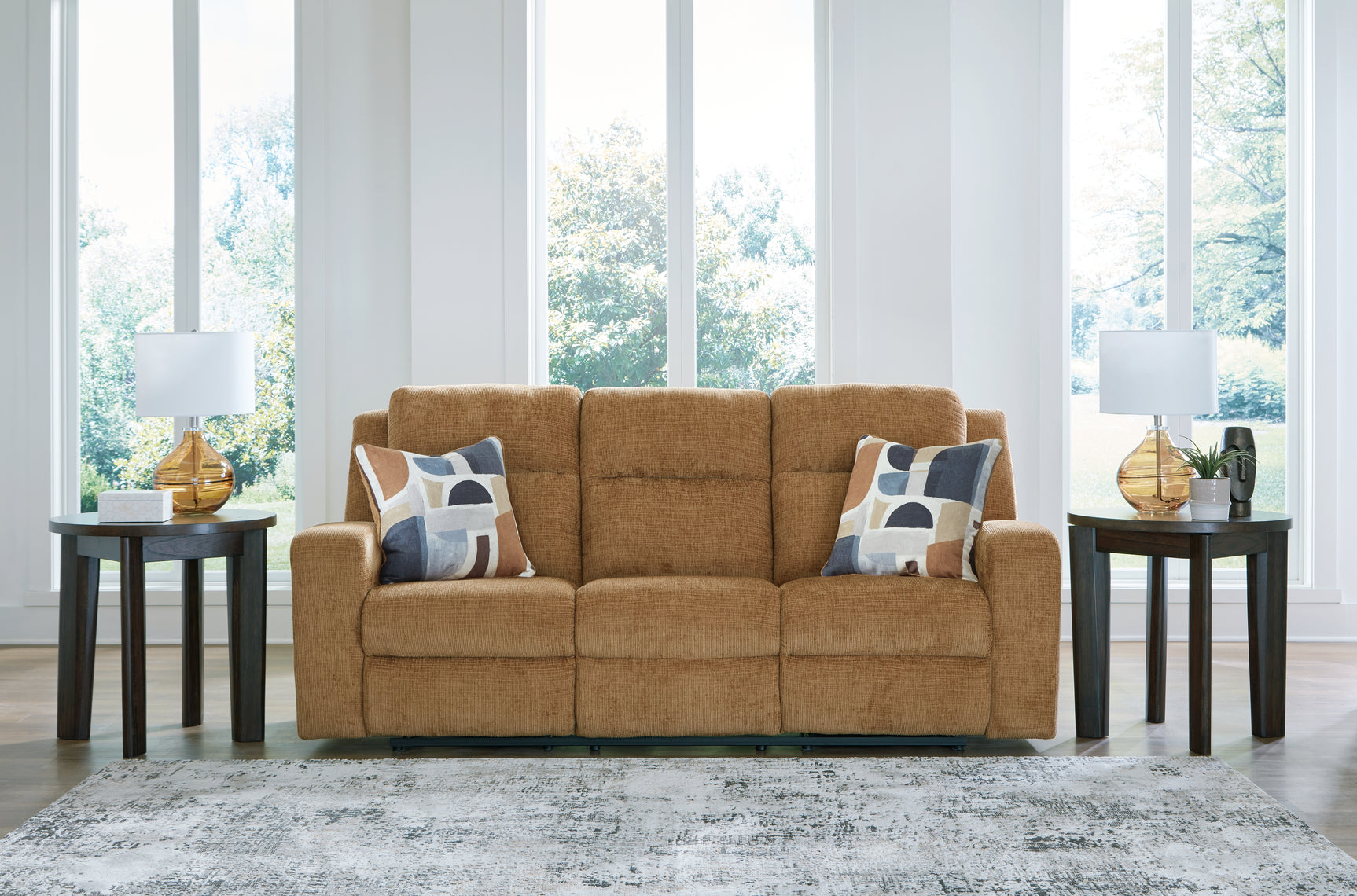 Sam's Furniture - Ashley Furniture - Kanlow Living Room - Reclining Sofa / Honey - 3860588