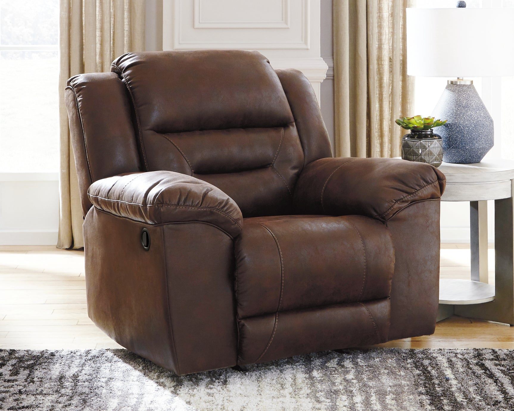 Sam's Furniture - Ashley Furniture - Stoneland Living Room - Rocker Recliner / Chocolate - 3990425