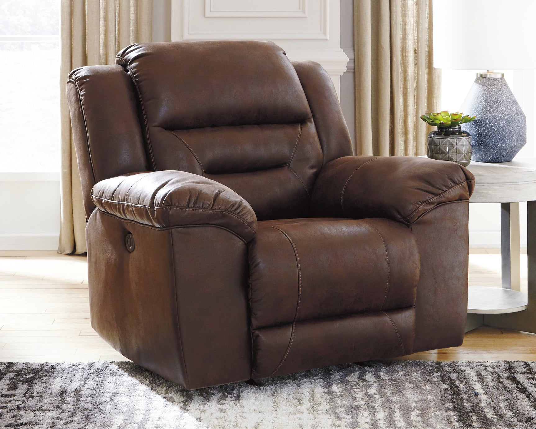 Sam's Furniture - Ashley Furniture - Stoneland Living Room - Power Rocker Recliner / Chocolate - 3990498