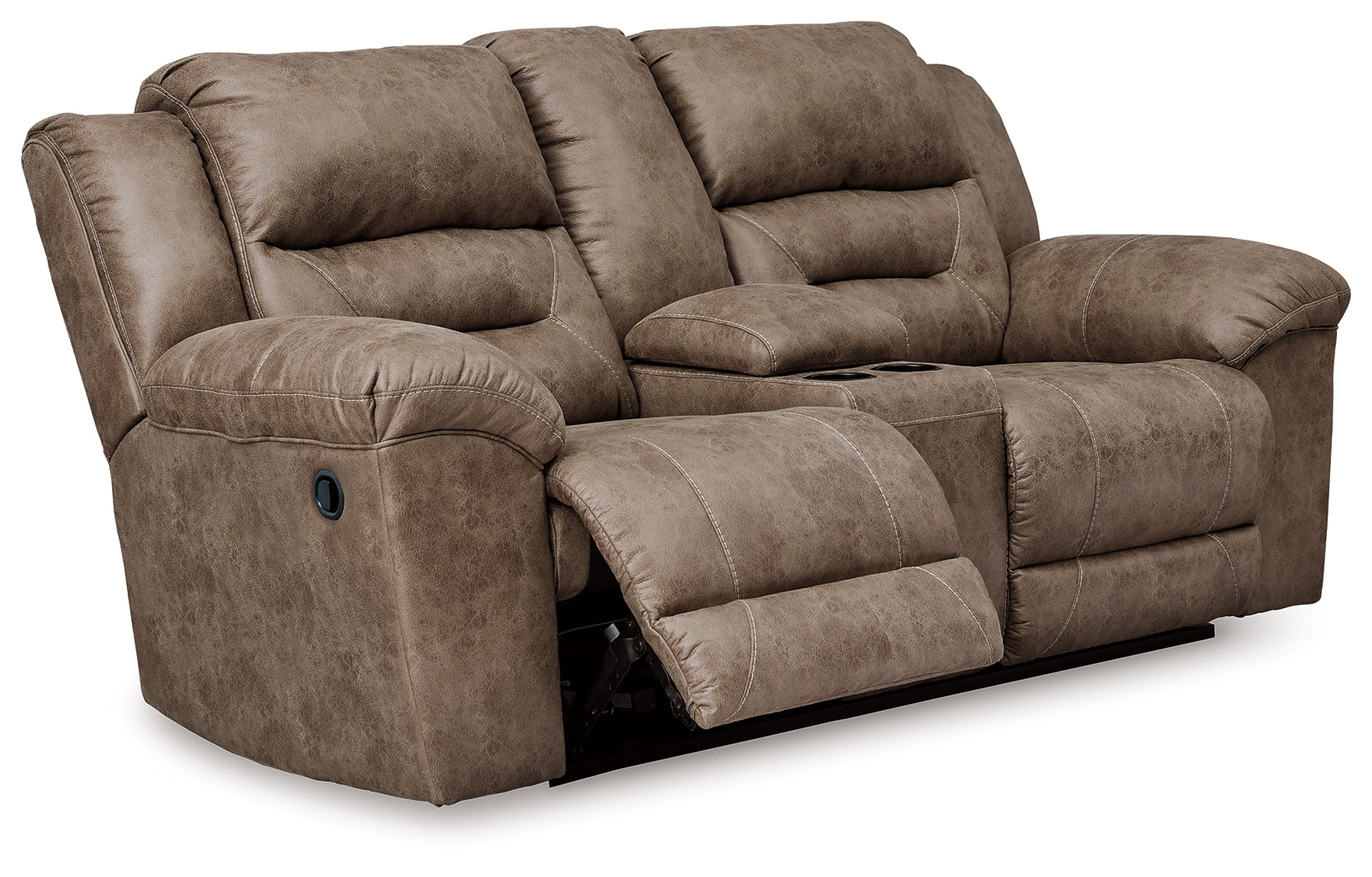 Sam's Furniture - Ashley Furniture - Stoneland Living Room - DBL Rec Loveseat w/Console / Fossil - 3990594