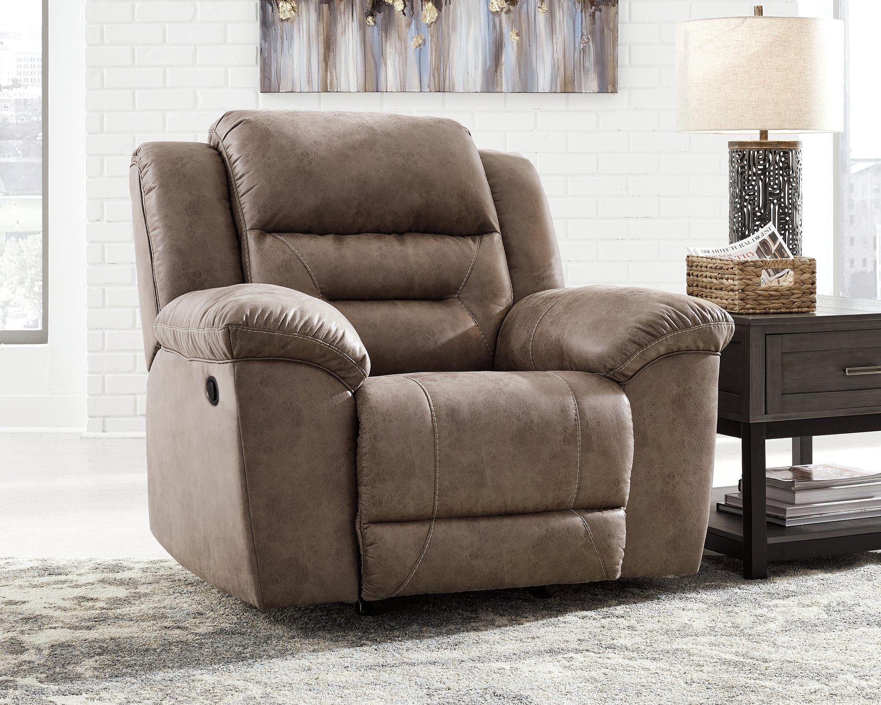 Sam's Furniture - Ashley Furniture - Stoneland Living Room - Rocker Recliner / Fossil - 3990525