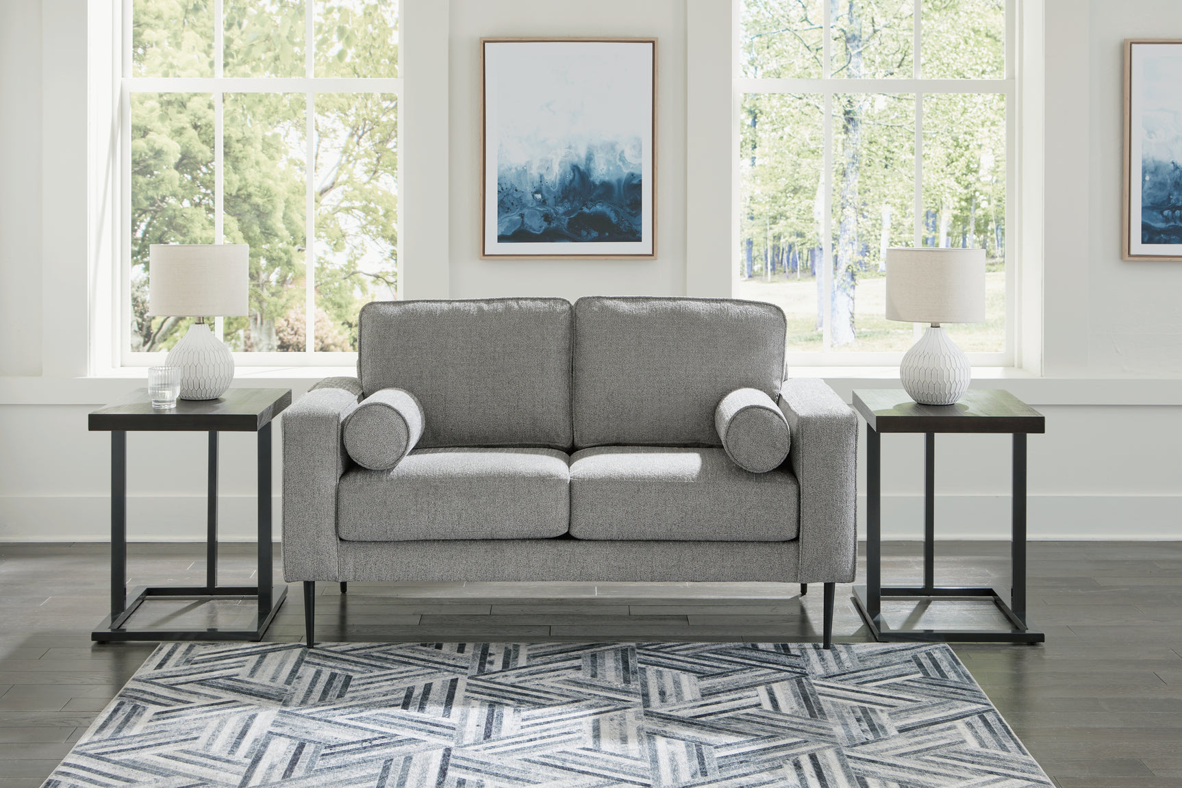 Sam's Furniture - Ashley Furniture - Hazela Living Room - Loveseat / Charcoal - 4110235
