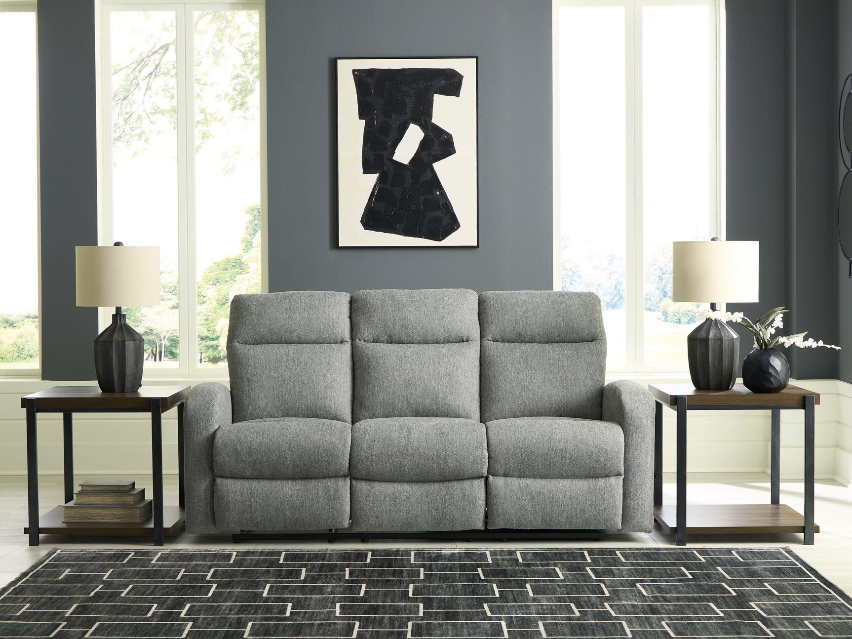 Sam's Furniture - Ashley Furniture - Gauntlet Living Room - Reclining Sofa / Sterling - PC4220488