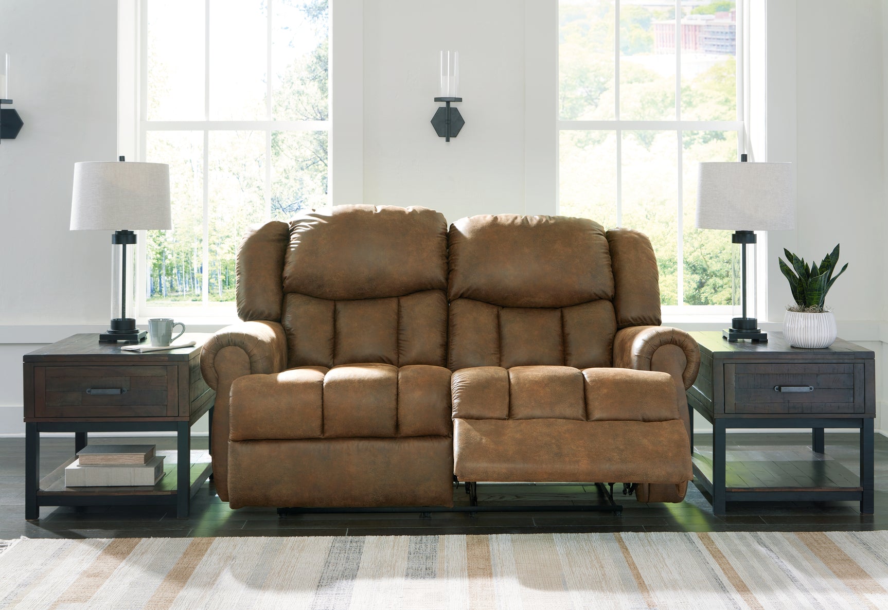 Sam's Furniture - Ashley Furniture - Boothbay Living Room - 2 Seat Reclining Sofa / Auburn - 4470481