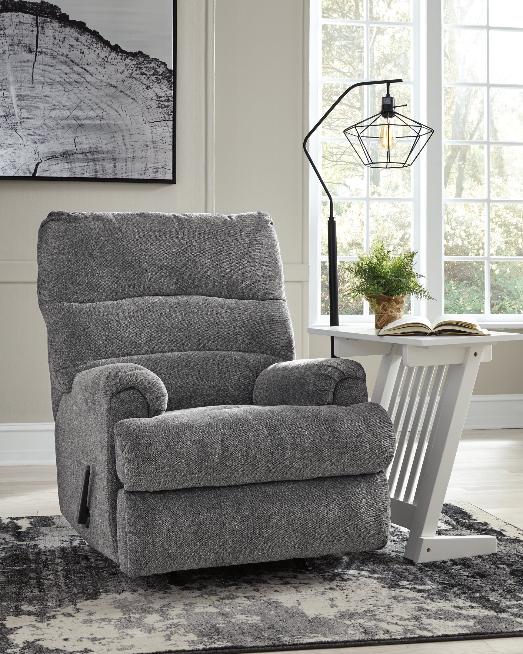 Sam's Furniture - Ashley Furniture - Man Fort Living Room - Rocker Recliner / Graphite - 4660525