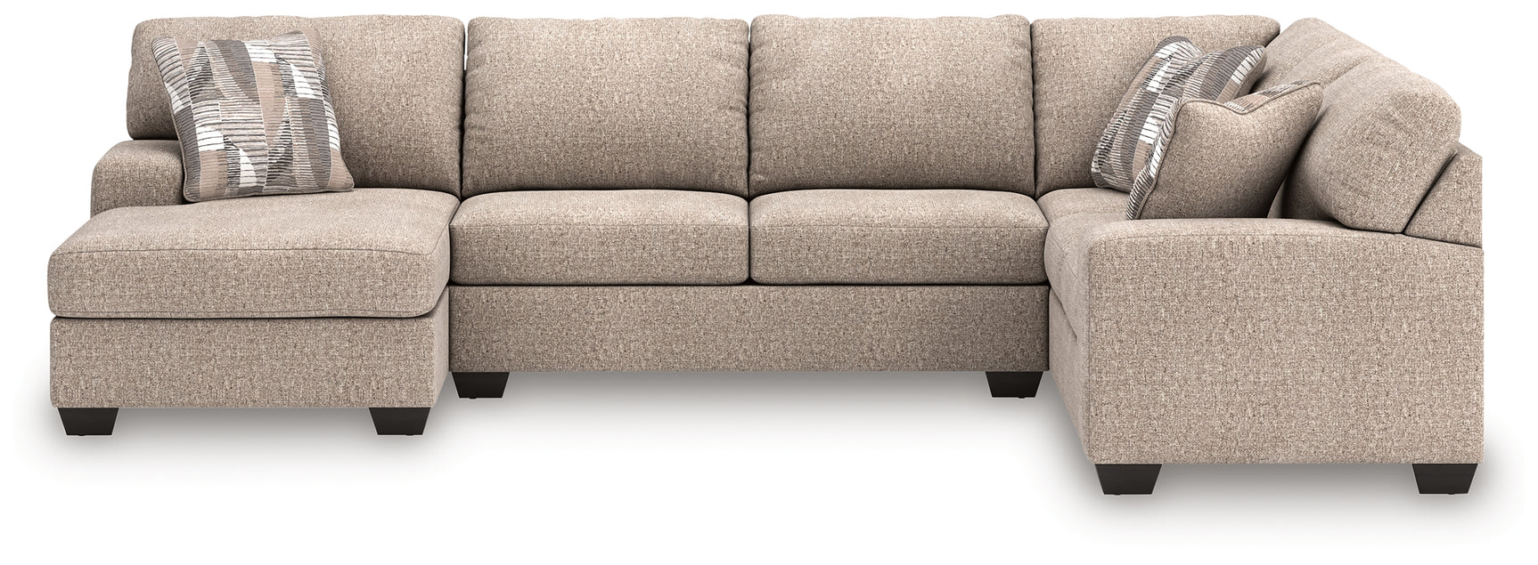 Sam's Furniture - Ashley Furniture - Newellen Sectional - LAF 3-Piece Sectional with Chaise / Greystone - 48405S2