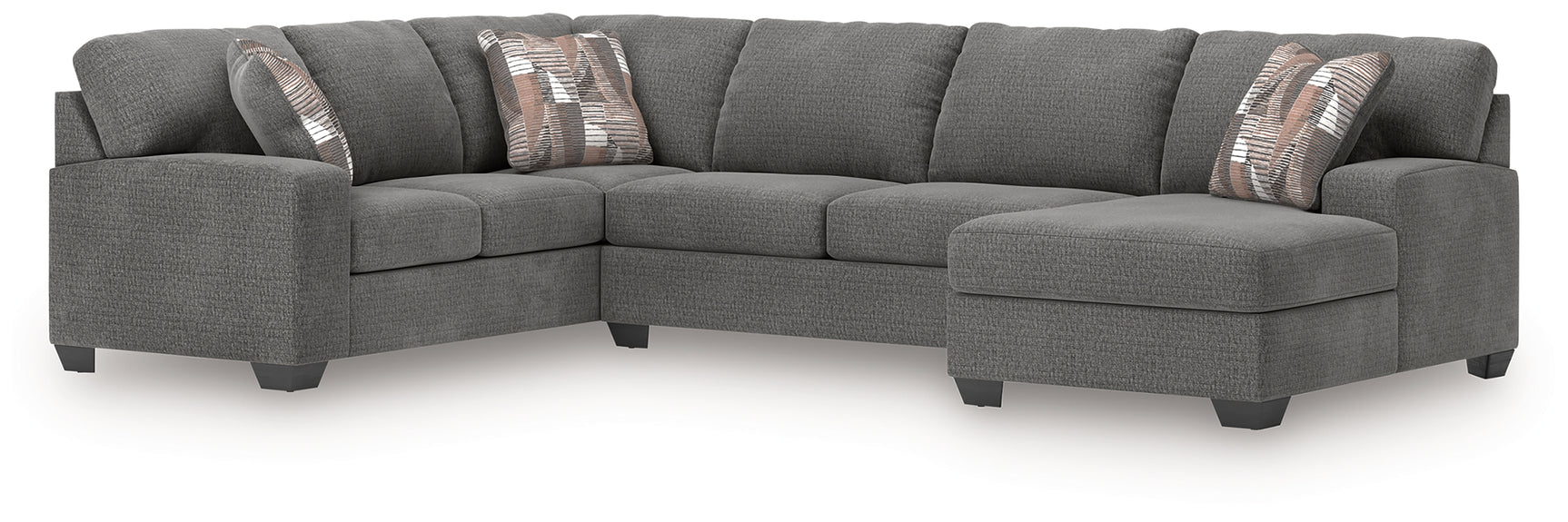 Sam's Furniture - Ashley Furniture - Newellen Sectional - LAF 3-Piece Sleeper Sectional with Chaise / Greystone - 48405S6