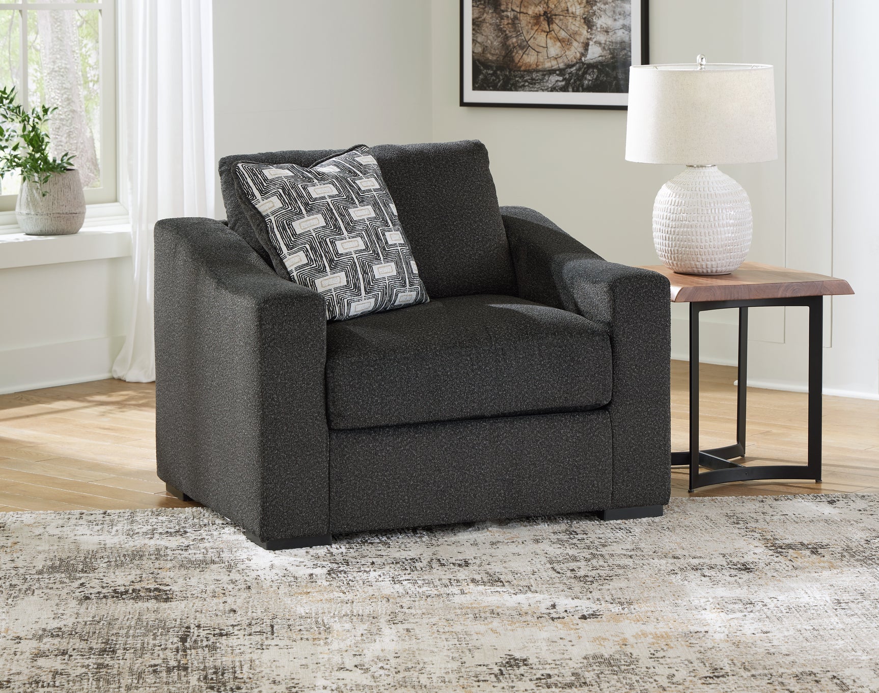 Sam's Furniture - Ashley Furniture - Wryenlynn Living Room - Chair and a Half / Onyx - 4940523