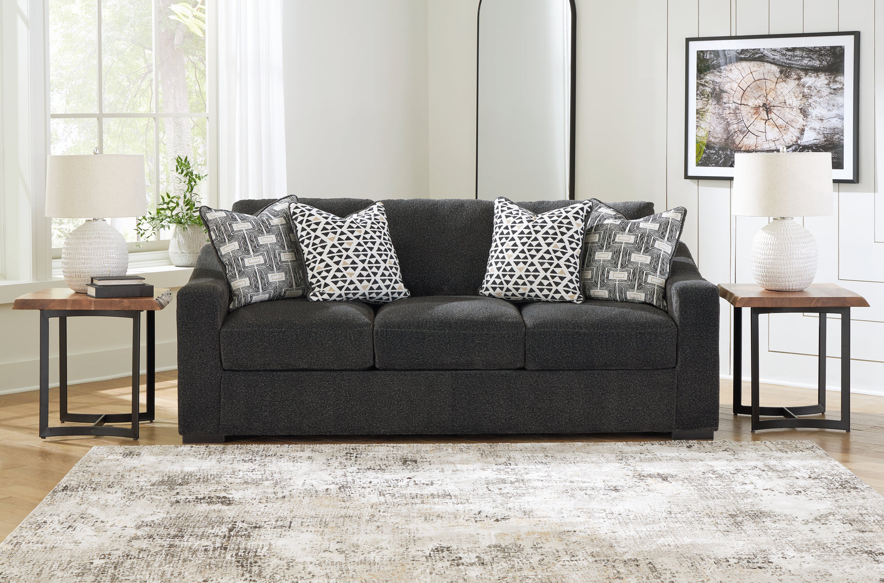 Sam's Furniture - Ashley Furniture - Wryenlynn Living Room - Sofa / Onyx - 4940538