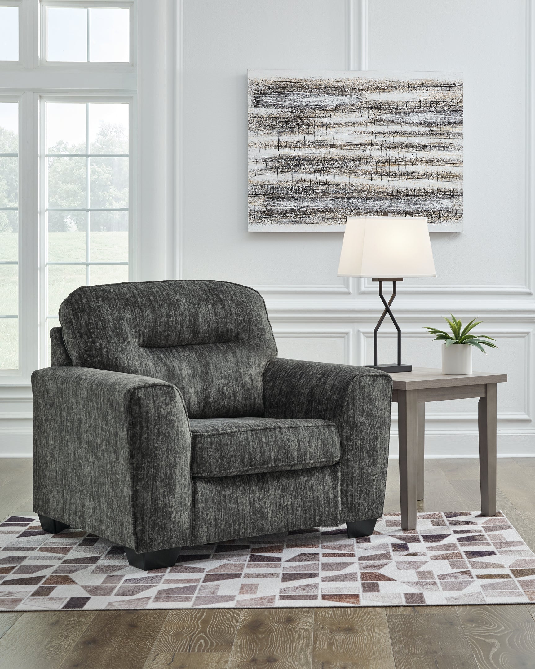 Sam's Furniture - Ashley Furniture - Lonoke Living Room - Chair and a Half / Gunmetal - 5050423